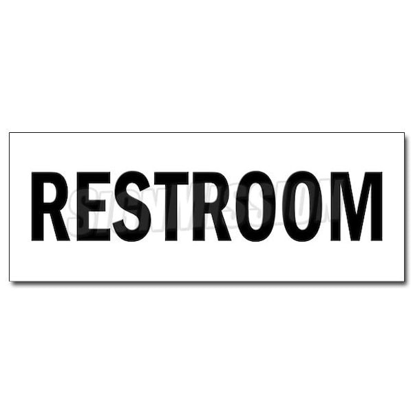 RESTROOM DECAL sticker john stall water closet ladies room bathroom, D-36 Restroom